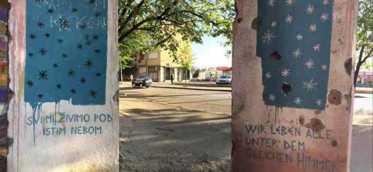Mostar Street Art alle unter selbem Himmel
